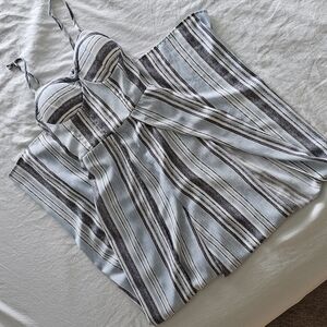 Xhilararion Grey and White Jumpsuit/ Romper
